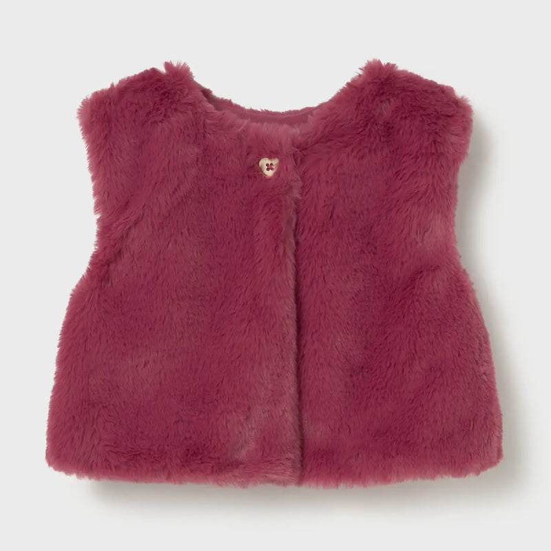 Mayoral baby girl's faux fur vest.