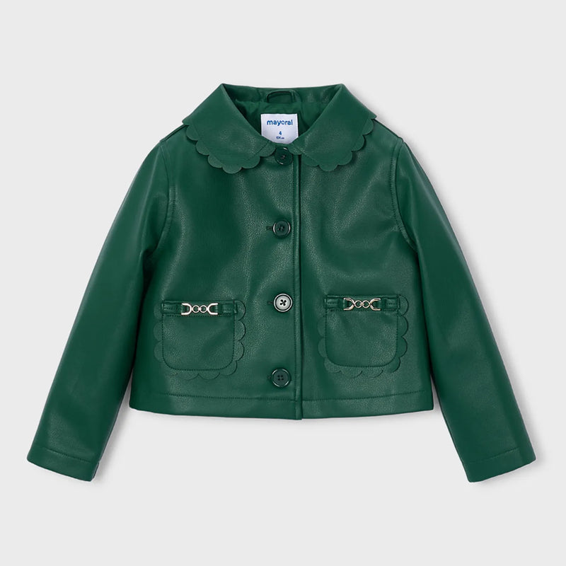 Mayoral girl's faux leather jacket - 04410.