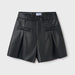 Mayoral black faux leather shorts - 07213.