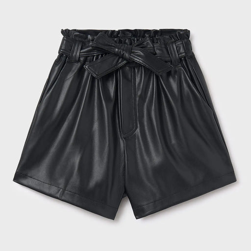 Mayoral girl's faux leather shorts - 07218.