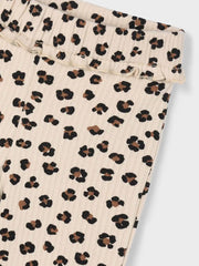 Closer view of the Mayoral leopard print leggings.