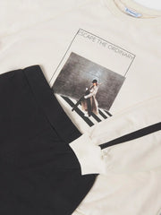 Closer view of the Mayoral flared leggings set.