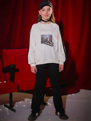 Girl modelling the Mayoral flared leggings set.