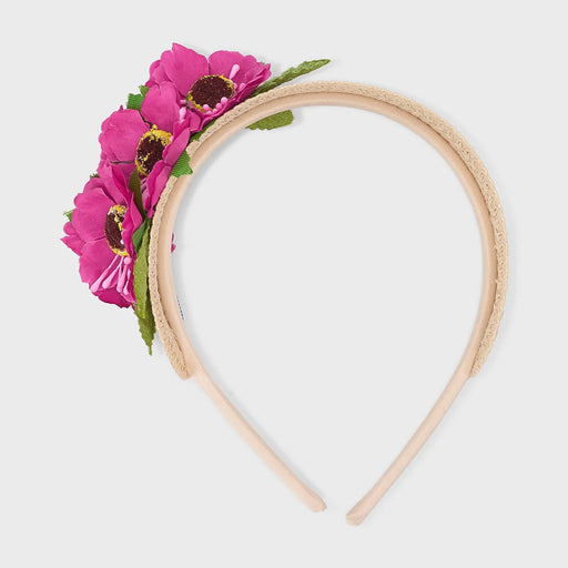 Mayoral pink floral headband - 10921.