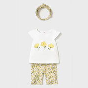 Mayoral yellow floral leggings set - 01763.