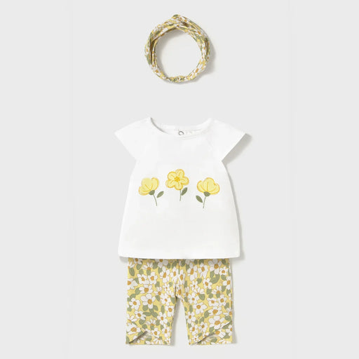 Mayoral yellow floral leggings set - 01763.