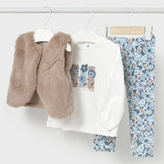 Mayoral baby girl's floral leggings set - 02739.