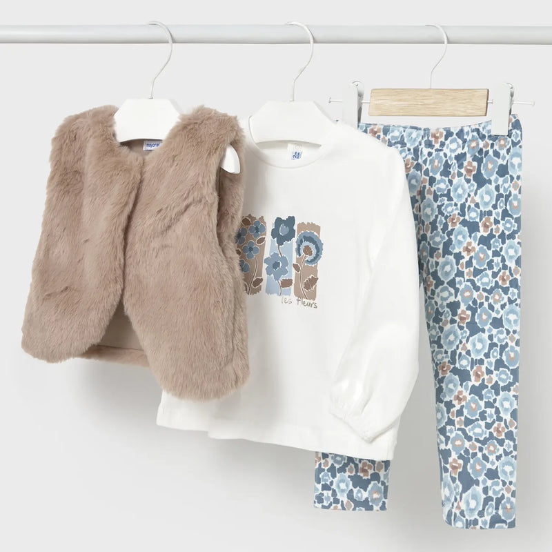 Mayoral baby girl's floral leggings set - 02739.