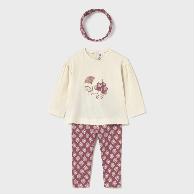 Mayoral baby girl's floral leggings set - 02744.