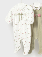 Mayoral baby girl's floral print babygrow - 02752.