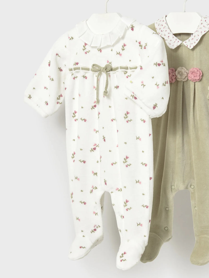 Mayoral baby girl's floral print babygrow - 02752.