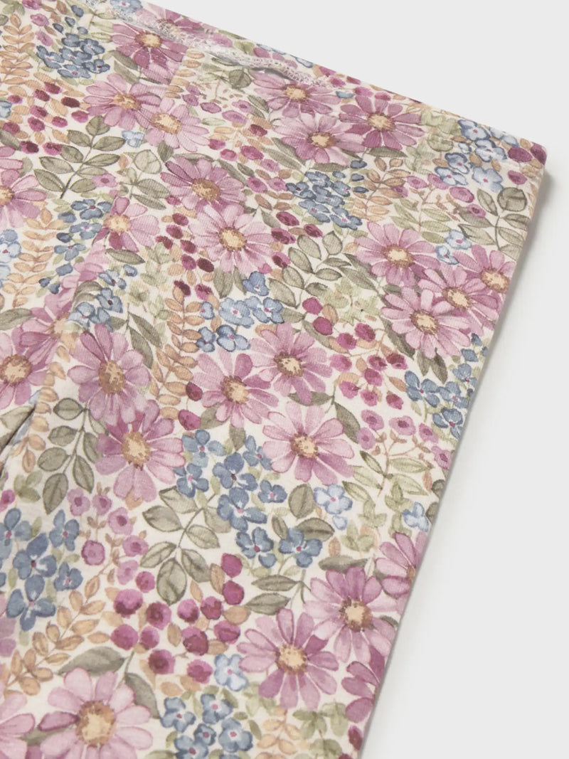 Closer look at the Mayoral floral print leggings.