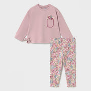 Mayoral baby girl's floral print leggings set - 02087.