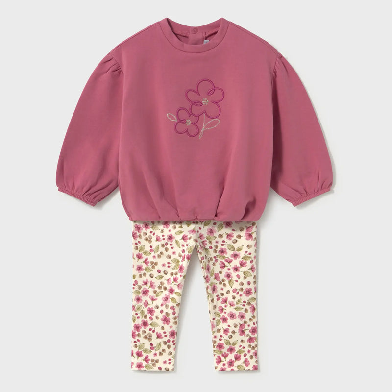 Mayoral baby girl's floral print leggings set - 02783.