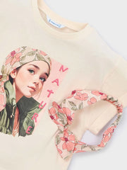 Mayoral girl's t-shirt with matching headband.