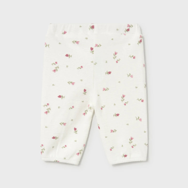 Baby girl's floral print bottoms.