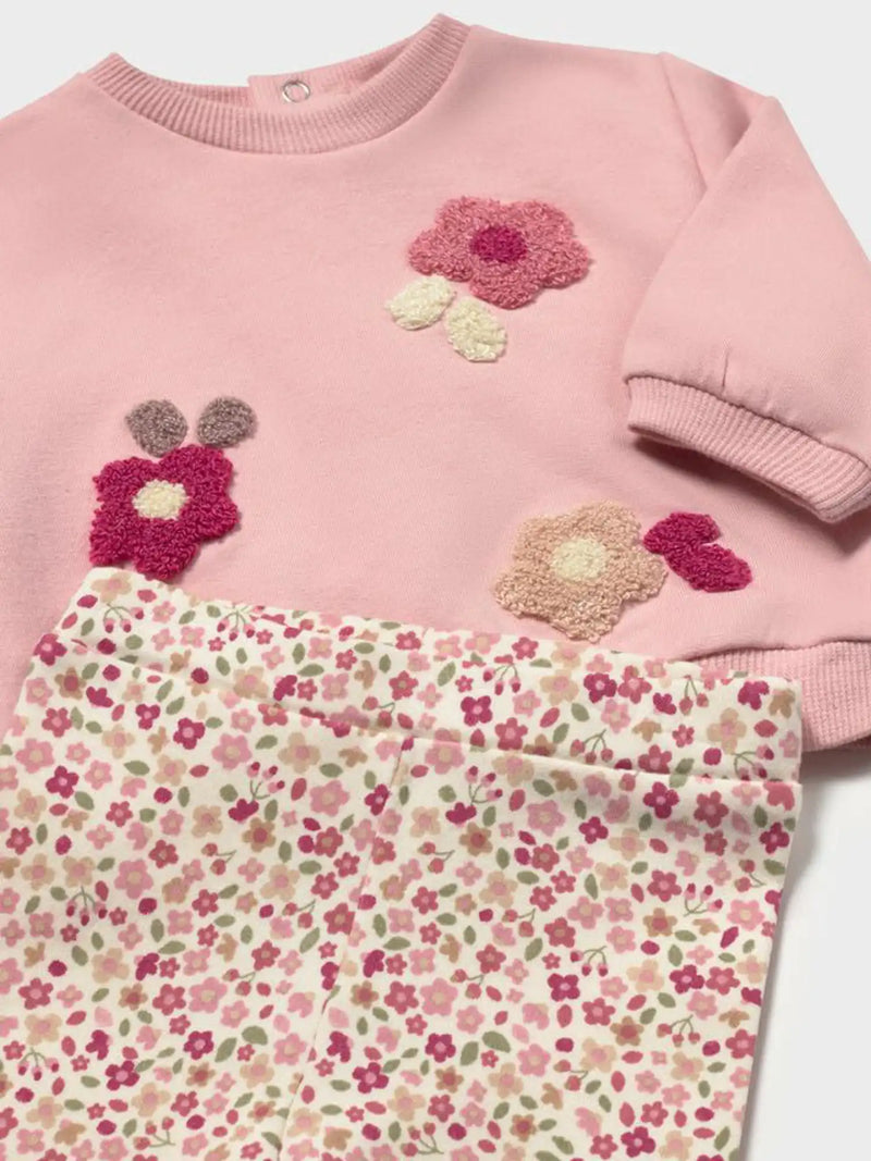 Mayoral Flower Leggings Set - Pink