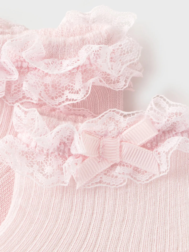 Closer look at the Mayoral frilly socks.