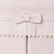 Closer look at the Mayoral fringed maternity bag.