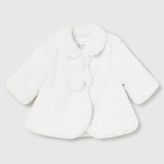 Mayoral cream faux fur coat - 02451.