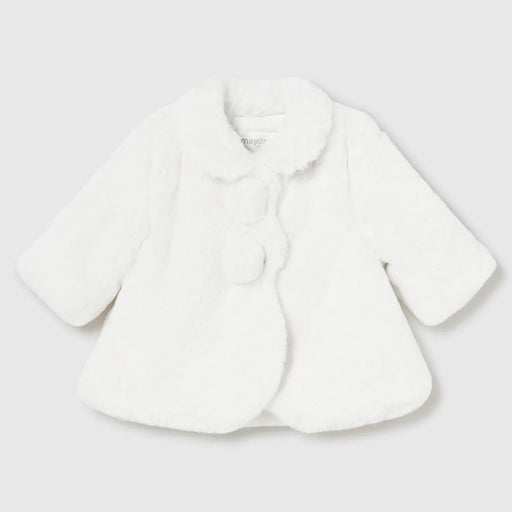 Mayoral cream faux fur coat - 02451.