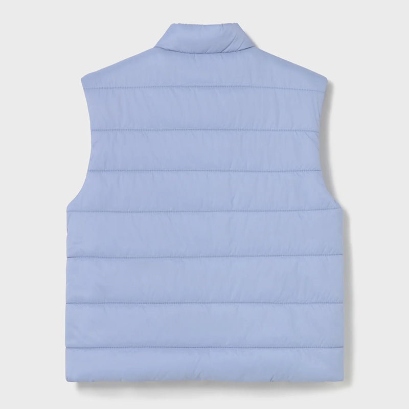 Back of the Mayoral blue gilet.