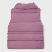 Rear view of the Mayoral purple gilet.