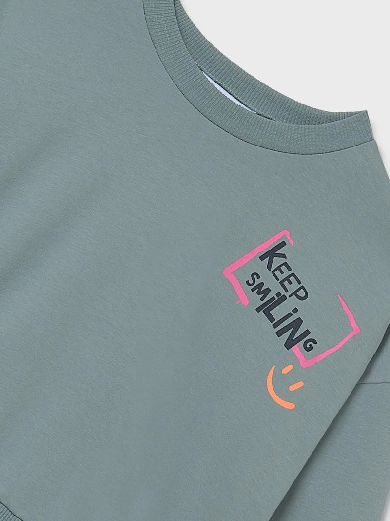 Closer look at the Mayoral grafitti sweatshirt.