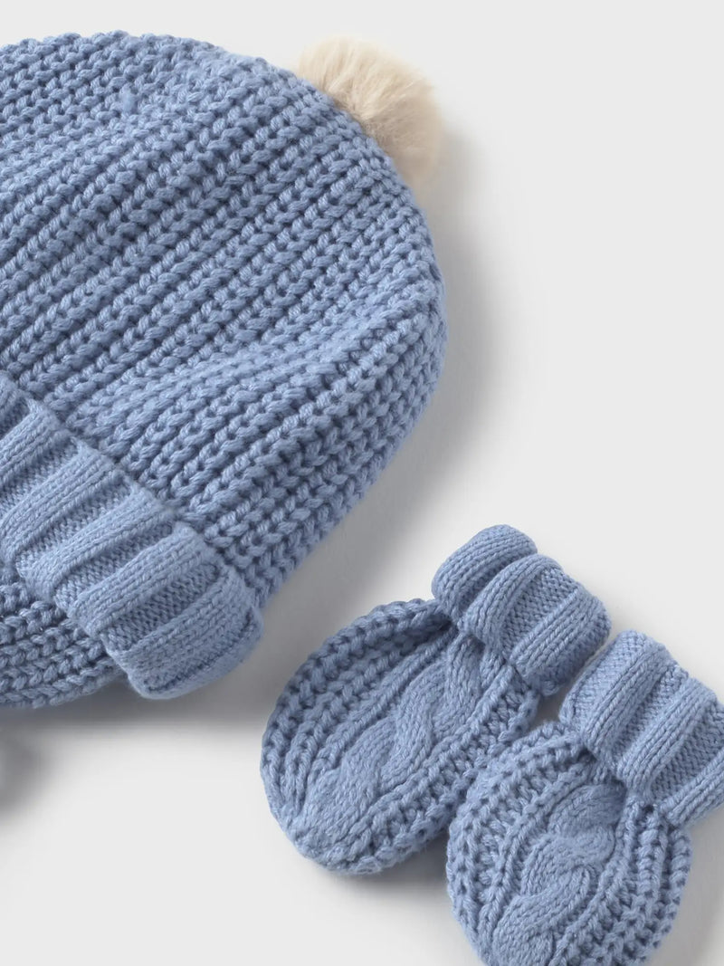 Closer look at the Mayoral hat & mittens.