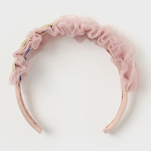 Mayoral pink headband - 10778.Closer view of the Mayoral tulle headband.