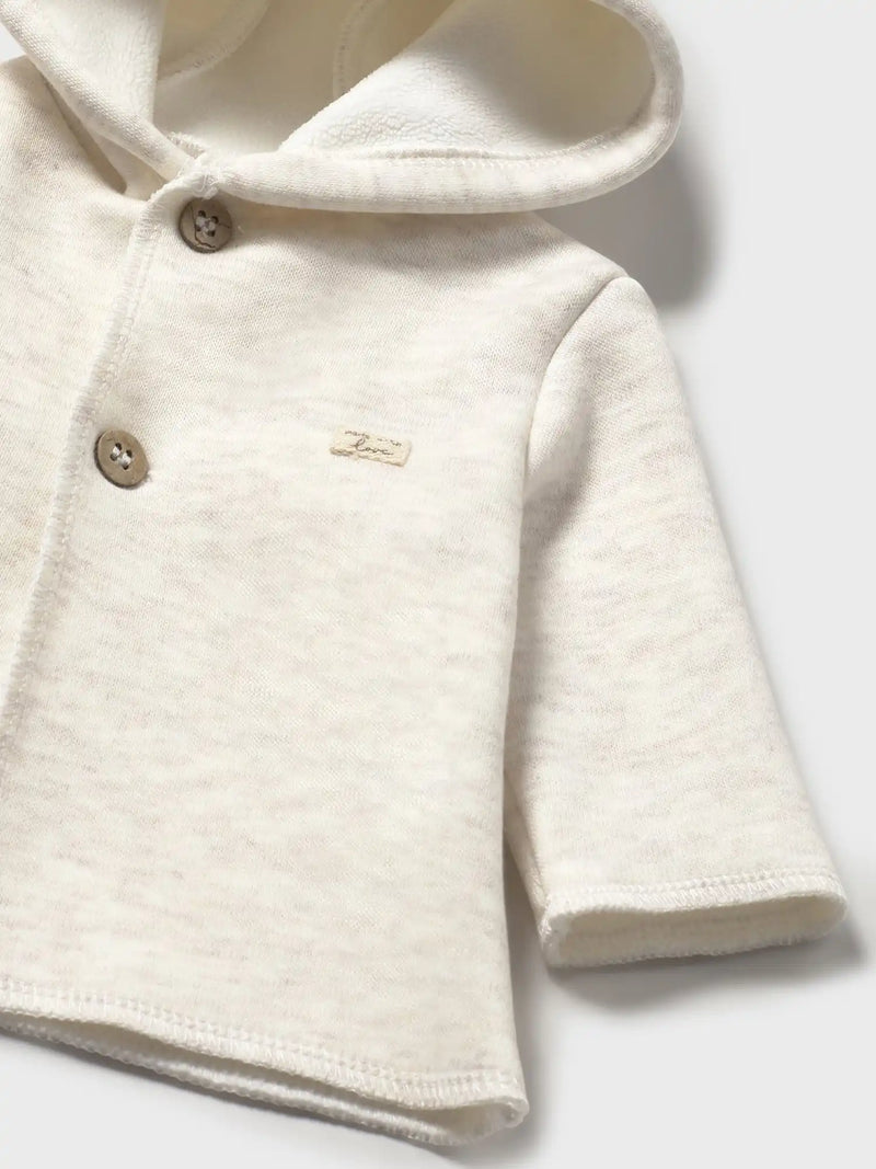 Closer look at the Mayoral hooded jacket.