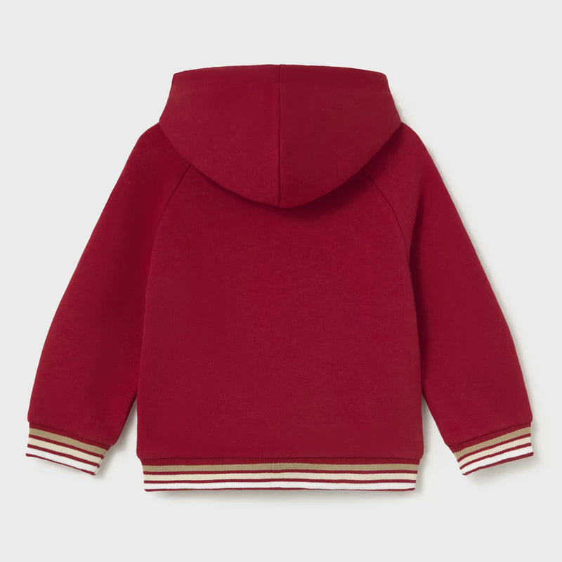 Back of the Mayoral red hoodie.