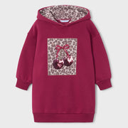 Mayoral girl's cherry hoodie dress - 04916.