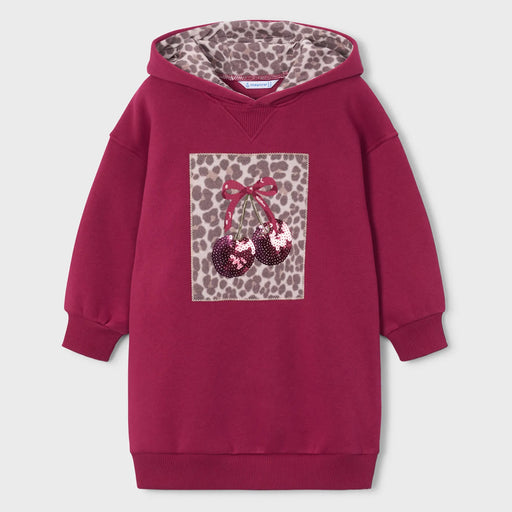 Mayoral girl's cherry hoodie dress - 04916.