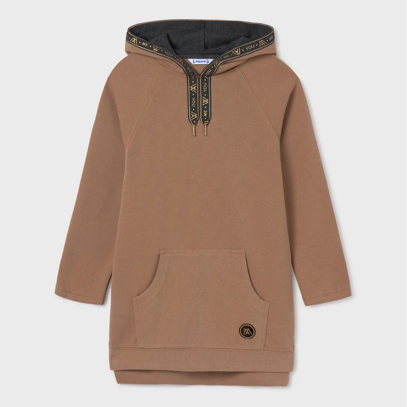 Mayoral brown hoodie dress - 07983.