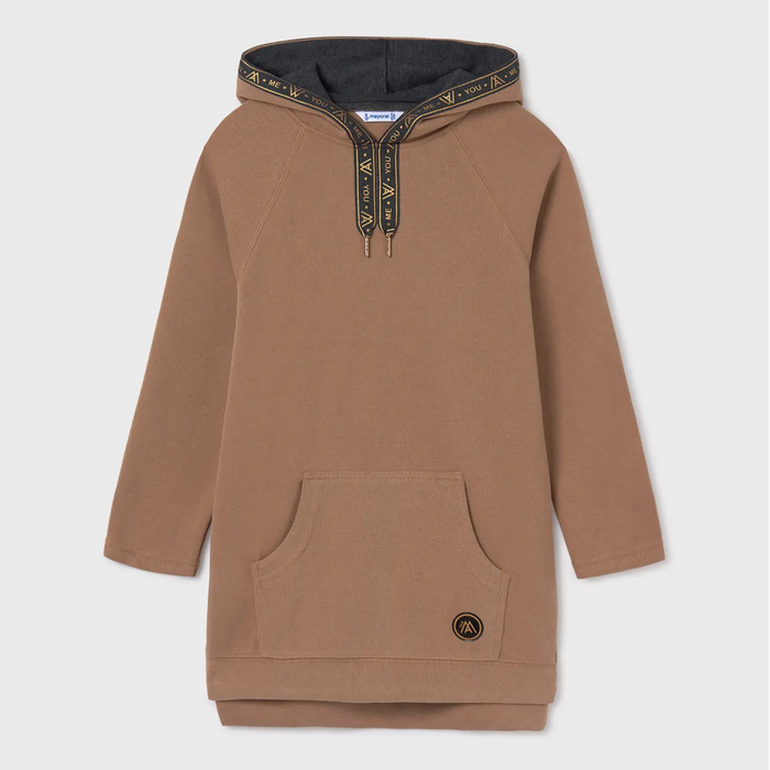 Mayoral brown hoodie dress - 07983.