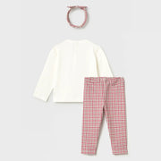 Rear view of the Mayoral houndstooth leggings set.
