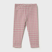 Mayoral pink and beige houndstooth leggings.