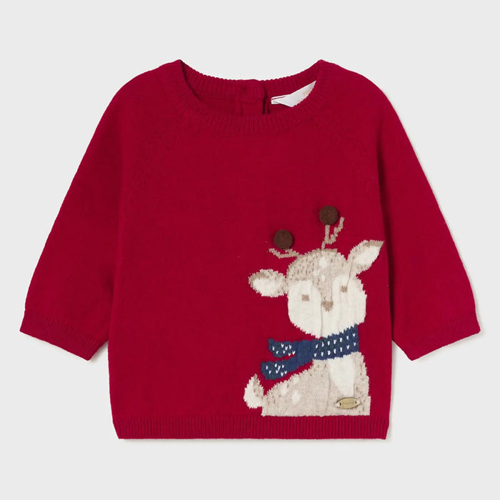 Mayoral Jacquard Jumper - Red