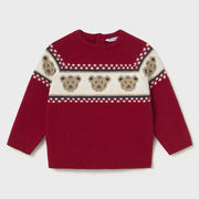 Mayoral red jacquard jumper - 02375.