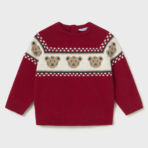 Mayoral red jacquard jumper - 02375.