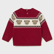 Rear view of the Mayoral jacquard jumper.