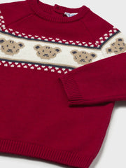 Closer look at the Mayoral jacquard jumper.