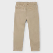 Back of the Mayoral tan jogger pants.