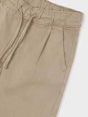 Closer look at the Mayoral jogger pants showing detail of the drawstring waistband