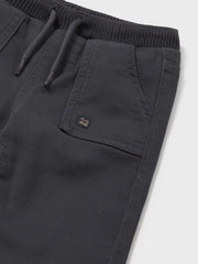 Closer view of the Mayoral jogger pants.