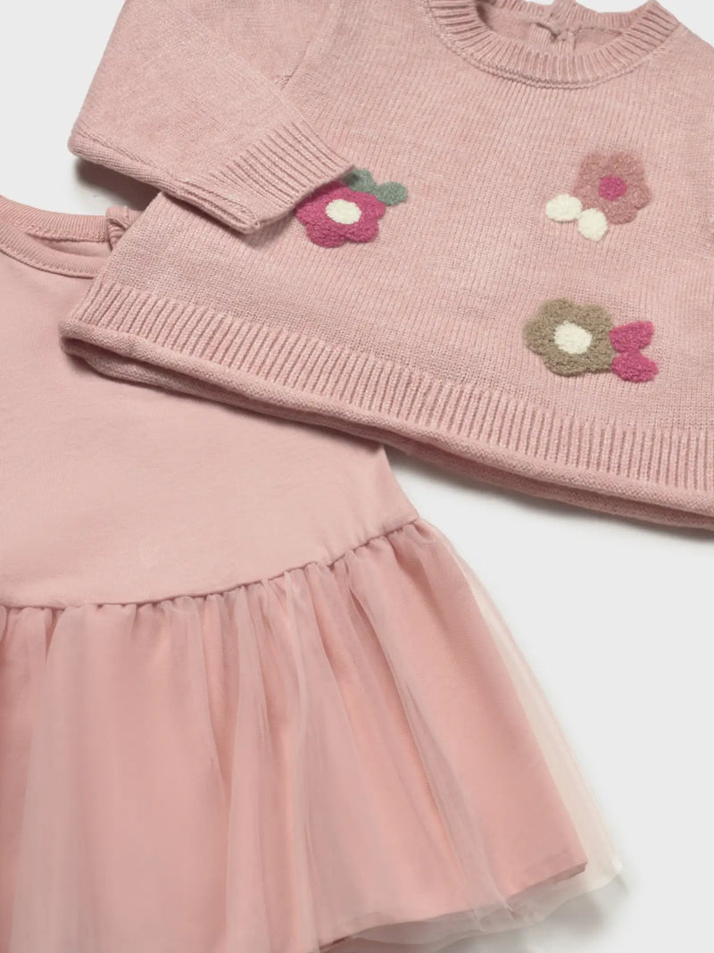 Closer look at the Mayoral jumper & dress set.