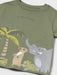 Closer view of the Mayoral jungle animals t-shirt.