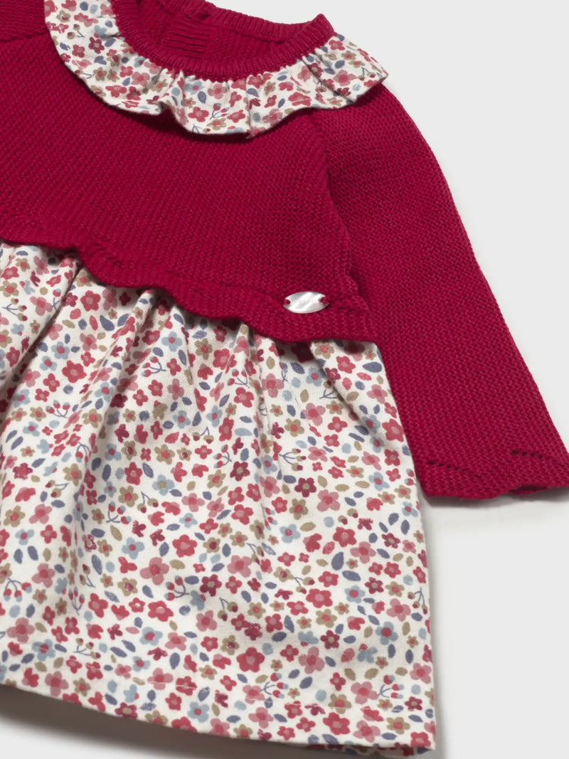 Closer look at the Mayoral knitted dress.