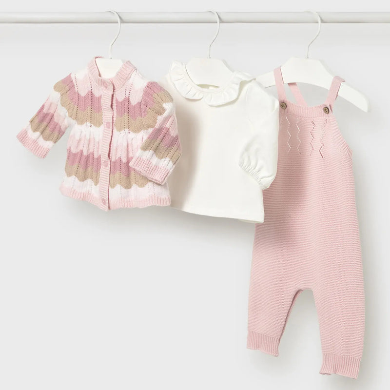 Mayoral baby girl's knitted dungarees - 02604.